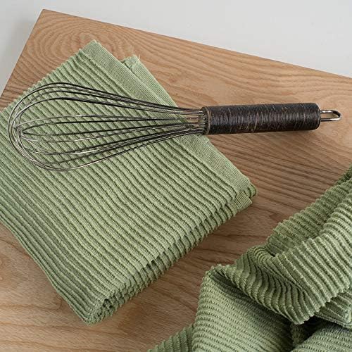 Now Designs Ripple Cotton Dish Towels Sage 18 x 28in - Image 3