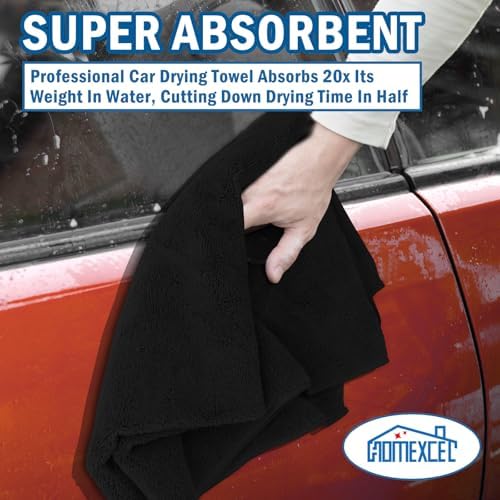 HOMEXCEL Professional Large Microfiber Car Drying Towels 2 Pack - Image 4