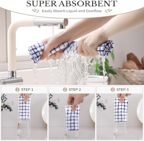 Homaxy 8 Pack Terry Kitchen Dish Cloths - Image 4