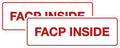 Signs ByLITA Standard FACP Inside Sign | Fire Safety Signage (White/Red) - Small 2 Pack