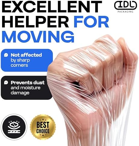 IDL Packaging 3" Stretch Wrap Mini Roll, 700 feet, 120 Gauge - Image 3