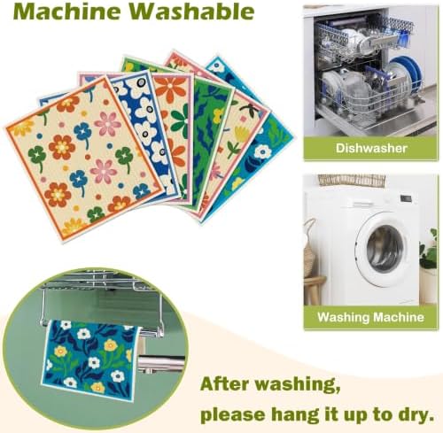 6 Pcs Swedish Paper Cloths for Kitchen, Reusable Paper Towels Washable - Image 5