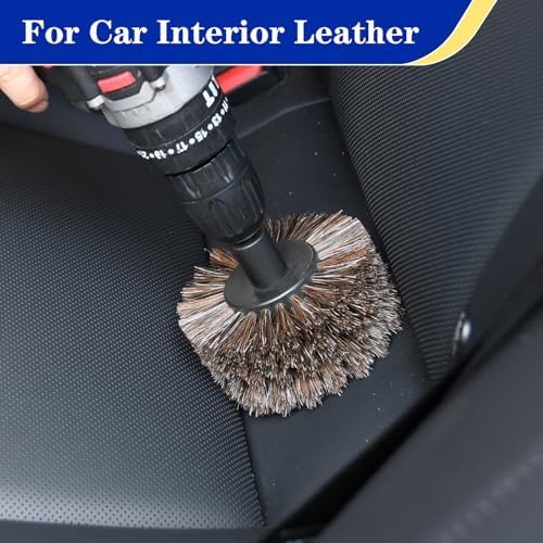 Horse Hair Brush for Drill, for Leather, Car Interior, Upholstery - Image 2