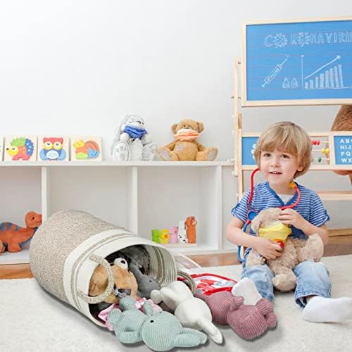 XUANGUO Cotton Rope Laundry Basket Hamper - Image 7