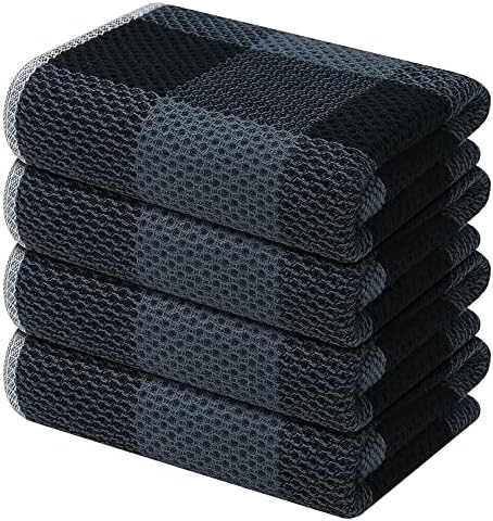Mordimy Cotton Waffle Kitchen Towels, 4 Pack by Mordimy
