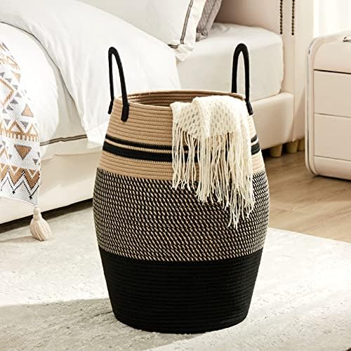 Extra Large Laundry Hamper Basket 105L Woven Blanket Basket - Image 2