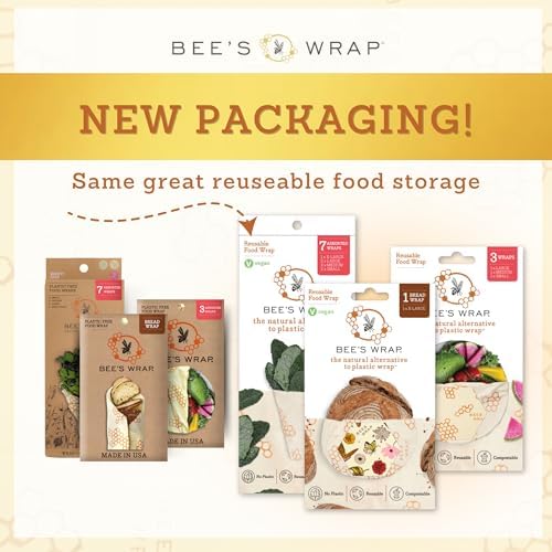Bee's Wrap Beeswax Food Wraps, 3 Medium Pack - Image 2