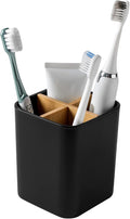 Bamboo Toothbrush Holder for Bathrooms Toothpaste Organizer by Heagoale