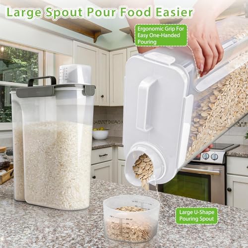 Viretec Rice Storage Container, 15 to 20lb Dry Food Airtight Dispenser - Image 4