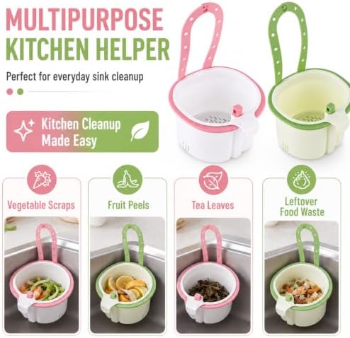 2 Pack Cactus Kitchen Sink Strainer Basket, Hanging Sink Drain Basket - Image 6