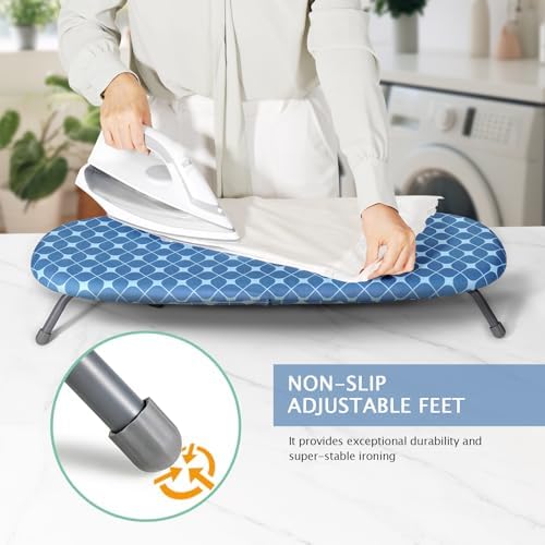 SheeChung Small Ironing Board 12"x32", Foldable Tabletop Ironing Board - Image 4