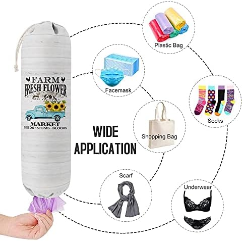 Grocery Bags Holder Organizer for Shopping Bags，Wall Mount Plastic Bags Storage - Image 6