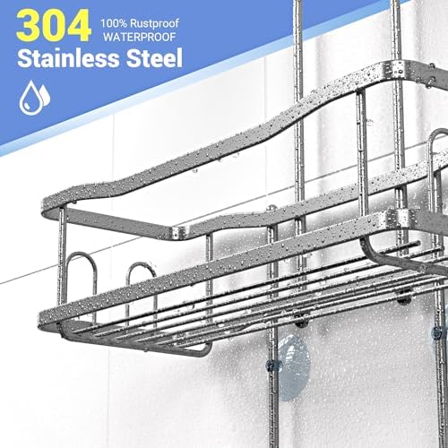 Aitatty Hanging Shower Caddy Bathroom Organizer: Rustproof Shower Shelf Racks - Image 3