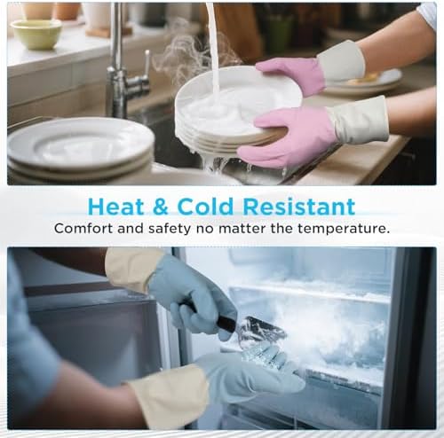 Household Rubber Gloves Non-Slip Dishwashing Cleaning - Image 2