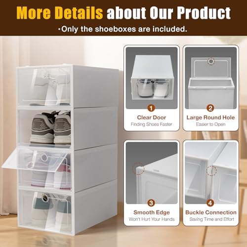Ringmaster 24 Pack Shoe Storage Box Shoe Organizer Boxes - Image 4