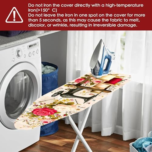 Nuxovilar Sewing Machine Flower Ironing Board Cover 15x54 Polyester - Image 6