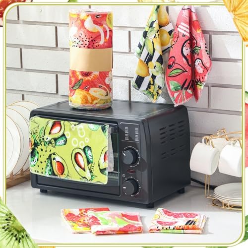 36 Pack Fruit Reusable Cleaning Cloths Washable Cotton Kitchen Towels - Image 3