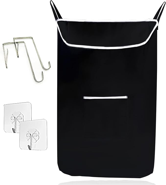 TFLC Over the Door Hanging Laundry hamper bag, 18x4.75x28" by TheFineLivingCompany
