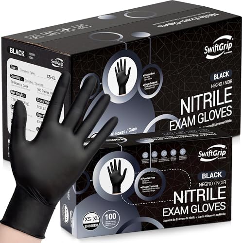 SwiftGrip Disposable Nitrile Exam Gloves, Cooking & Esthetician by SwiftGrip