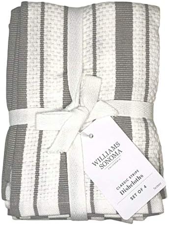 Williams-Sonoma Classic Striped Dishcloths, Drizzle Grey by Williams-Sonoma