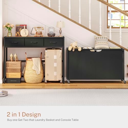 Laundry Sorter, Rolling Laundry Hamper - Image 3