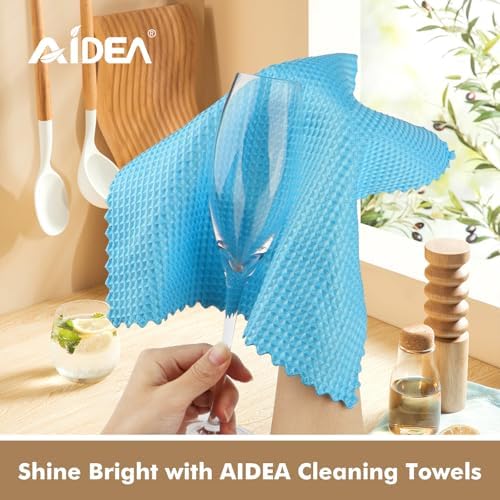 AIDEA Microfiber Glass Cleaning Cloth 12PK, Magic Cleaning Cloth 11×11" - Image 5