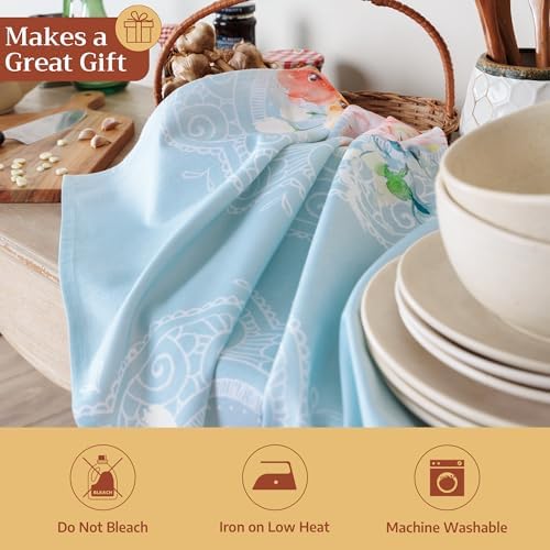 Maison d' Hermine Kitchen Towels Set of 3 Reusable 100% Cotton 27.50" x 20" - Image 5