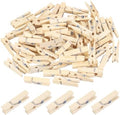 uxcell 200 Pcs Wooden Clothespins, 1.4 Inch Clothes Pins Wooden Colored Small by uxcell