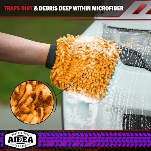 AIDEA Car Wash Mitt Microfiber, Car Wash Brush - Image 4