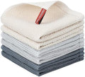 Nialnant 6 Pack Dish Rags, 100% Cotton, 12x12 Inch by Nialnant