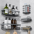 5-Pack Adhesive Shower Caddy for Bathroom & Home Decor Grey by Valdama