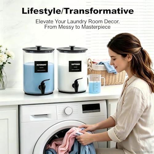 Glass Laundry Detergent Dispenser, 1 Gallon Large Liquid Soap 1Pack - Image 7