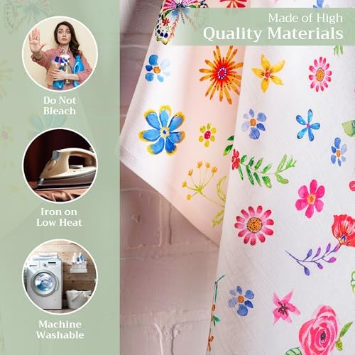 Maison d' Hermine Kitchen Towels Set of 3 Reusable 100% Cotton 27.50" x 20" - Image 3