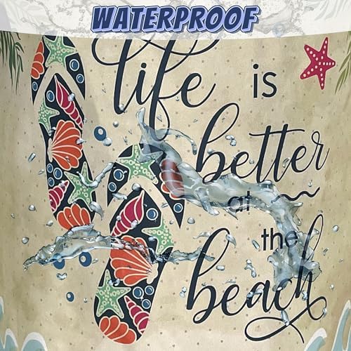 Funny Beach Laundry Basket Oxford Cloth Foldable Hamper 18.9x16.5 Inch - Image 4