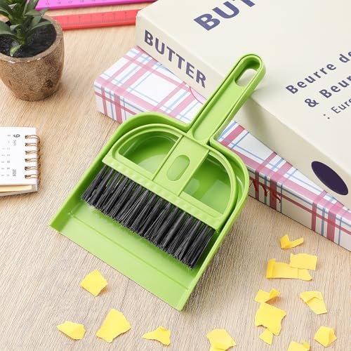 SEWACC Mini Broom and Dustpan Set 6 Sets Desktop Sweeping Tools - Image 7