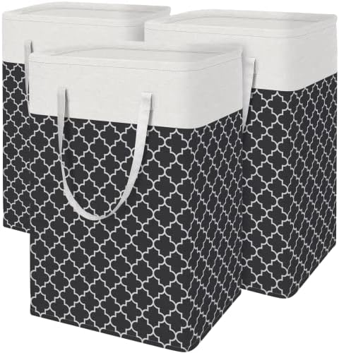 BlissTotes 3-Pack Laundry Basket, Collapsible Laundry Hamper by BlissTotes