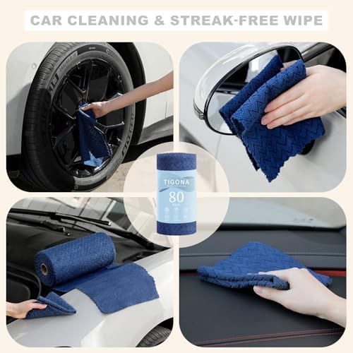 80 Pack Microfiber Cleaning Cloth Roll Reusable Paper Towels 12"x12" Tear Away - Image 6