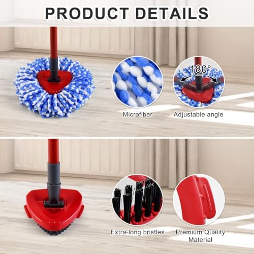 Mop Handle Mop Replace Heads and Mop Base Brush Replacement - Image 3