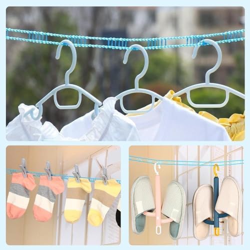 Windproof Non-Slip Clothesline 32 Ft, Portable Clothesline - Image 5