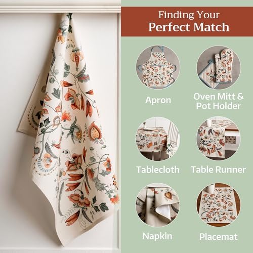 Maison d' Hermine Kitchen Towels Set of 3 Reusable 100% Cotton 27.50" x 20" - Image 5