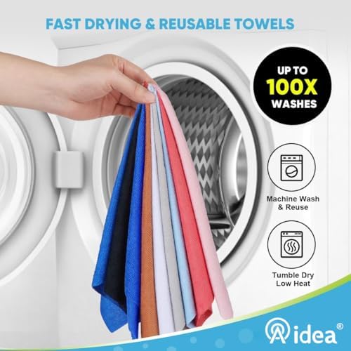 AIDEA Microfiber Cleaning Cloth Roll-50PK, Reusable Paper Towels 11.5×11.5" - Image 6