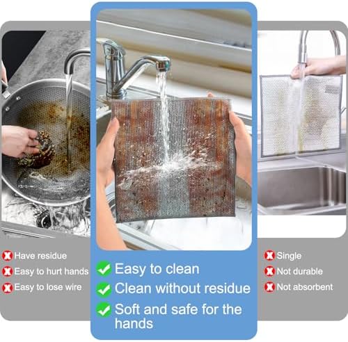 10pcs New Upgrade 2-Layer Microfiber Wire Dishcloth - Image 6