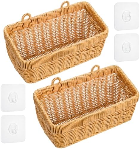 ZEAYEA 2 Pack Cute Small Wall Hanging Basket by ZEAYEA