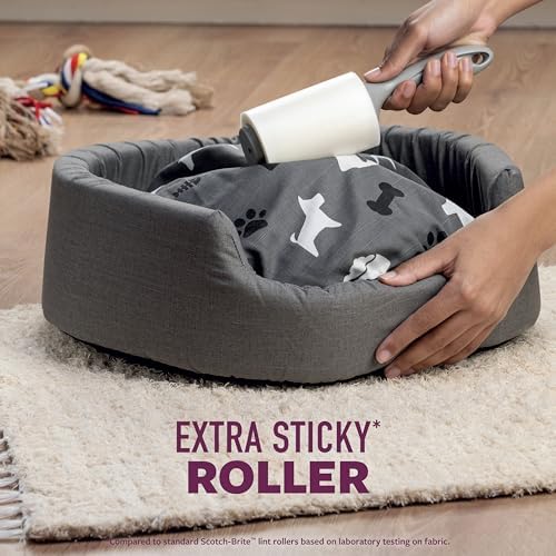 Scotch-Brite Pet Extra Sticky Hair Lint Roller, 600 Sheets Total, 6 Pack - Image 5