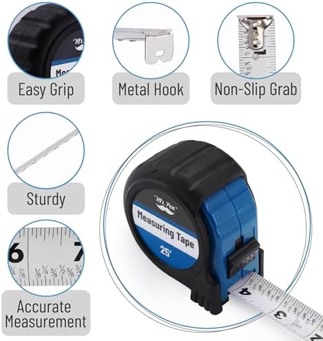 Mr. Pen- Retractable Tape Measure 25 ft, Dark Blue, Easy Read - Image 4