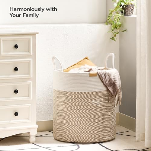 Nunsino 80L Laundry Hamper Basket, Baby Nursery Woven Storage Basket - Image 2