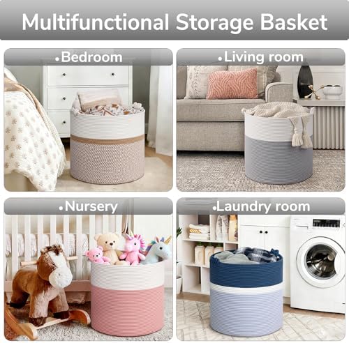 Goodpick Large Woven Rope Toy Storage Basket - Image 4