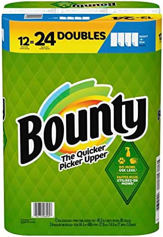 Bounty White Full Sheet Paper Towels, 12 Double Rolls by Bounty