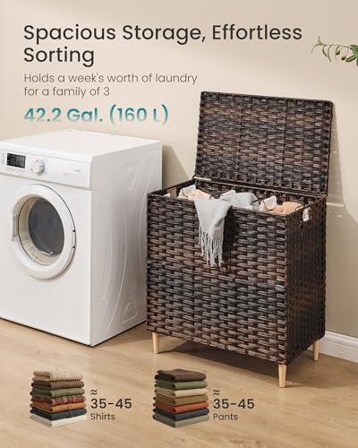 SONGMICS 3-Section Laundry Hamper - Image 3