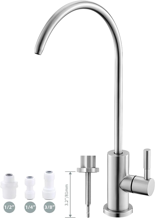 Drinking Water Faucet, Lead-Free Reverse Osmosis Faucets by Bifordo